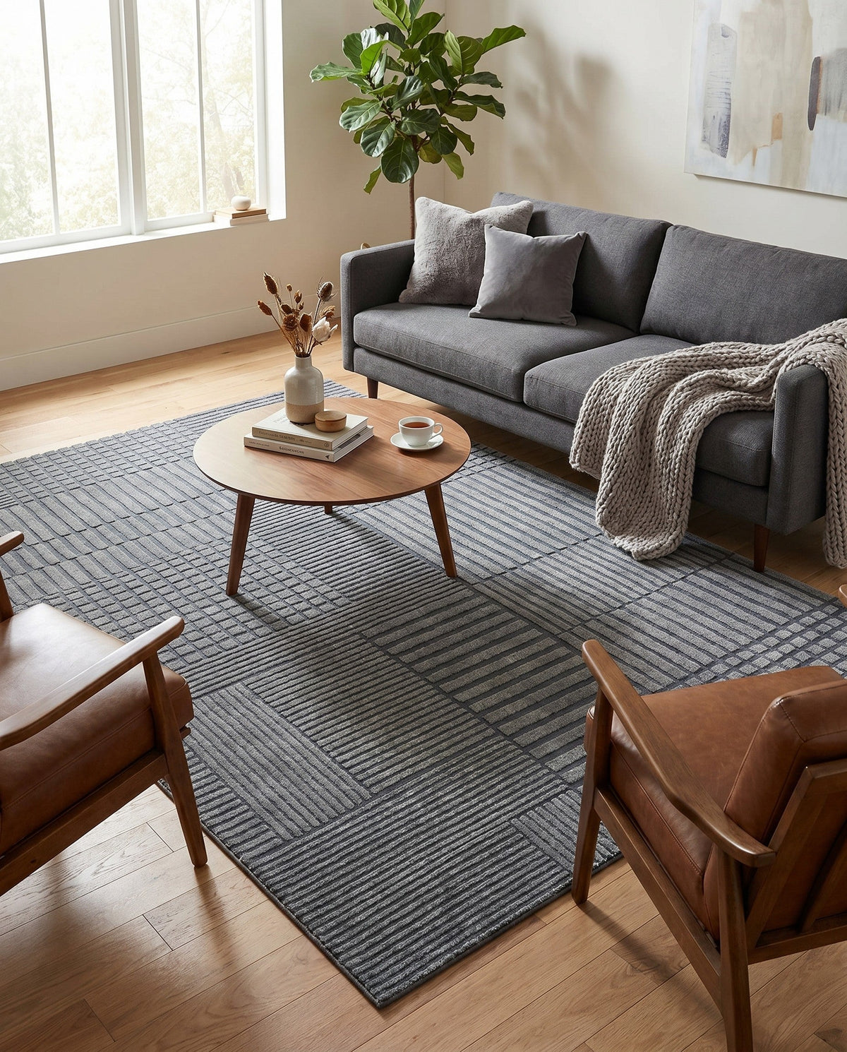 Haven Tapestry Collection Area Rug -  EnchantedGrove Rectangle Slate Blue  lifestyle 10