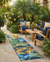 Seaside Blooms Collection Area Rug -  Grove Runner Multi  lifestyle 55