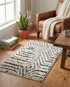 Marrakech Mosaic Collection Area Rug -  Tangier Rectangle Black and White  lifestyle 20