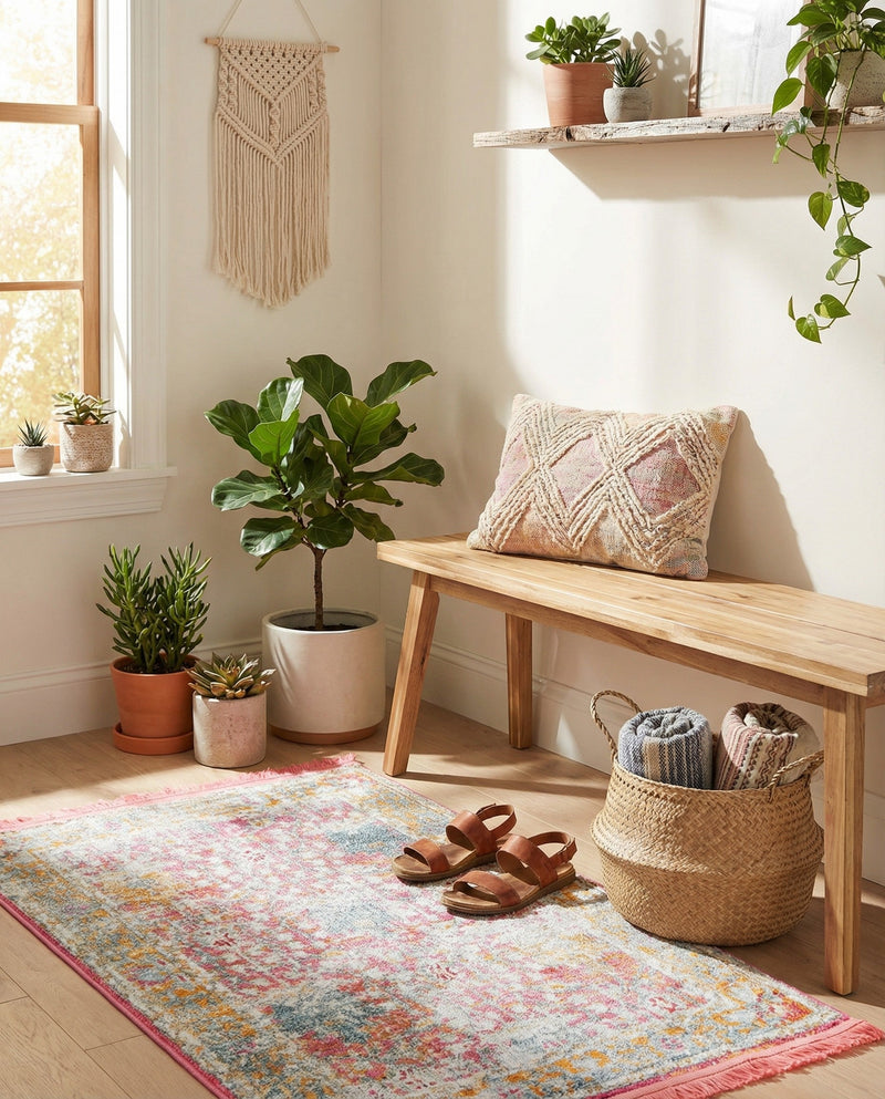 Arcadia Rugs Collection Area Rug -  Olympus Rectangle Pink  lifestyle 14