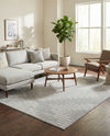 Seychelles Stripes Collection Area Rug - Mahe (Gray and Ivory) Rectangle Gray and Ivory  lifestyle 9