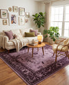 Horizon Collection Area Rug -  Apex (Purple) Square Purple  lifestyle 54