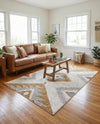 Desert Modern Eco Rug Series Collection Area Rug -  Zion Rectangle Ivory  lifestyle 7