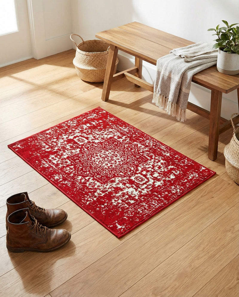 Georgetown Rugs Collection Area Rug - Dupont (Red) Rectangle Red  lifestyle 12