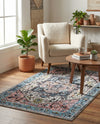 Casablanca Tapestry Collection Area Rug - Fes Rectangle Powder Blue  lifestyle 71