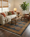 Zagros Oasis Collection Area Rug -  Gilan-e Gharb Rectangle Blue  lifestyle 18