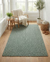 Highland Woven Jute Collection Area Rug - Glenmore (Green) Rectangle Green  lifestyle 9