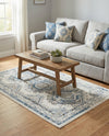 Savannah Elegance Collection Area Rug -  Tybee (Ivory Aqua) Rectangle Ivory Aqua  lifestyle 18