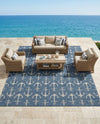 Seaside Haven Rugs Collection Area Rug - Sapphire (Blue) Square Blue  lifestyle 52