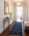 Hollywood Luxe Collection Area Rug -  Beverly (Navy Blue Silver) Runner Navy Blue Silver  lifestyle 48