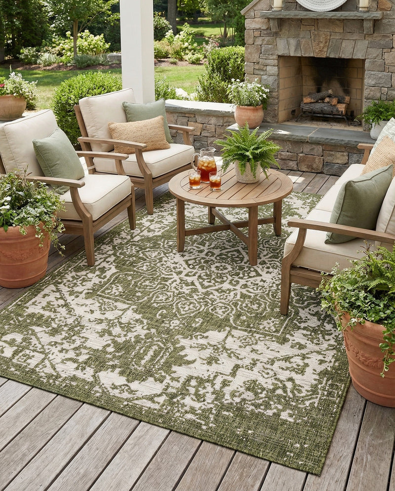 Urban Oasis Rugs Collection Area Rug -  Penthouse (Green) Rectangle Green  lifestyle 15