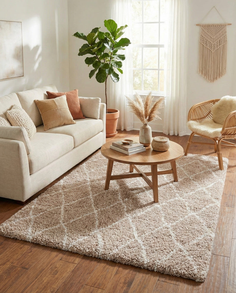 Casablanca Comfort Collection Area Rug -  Tangier Rectangle Taupe  lifestyle 25