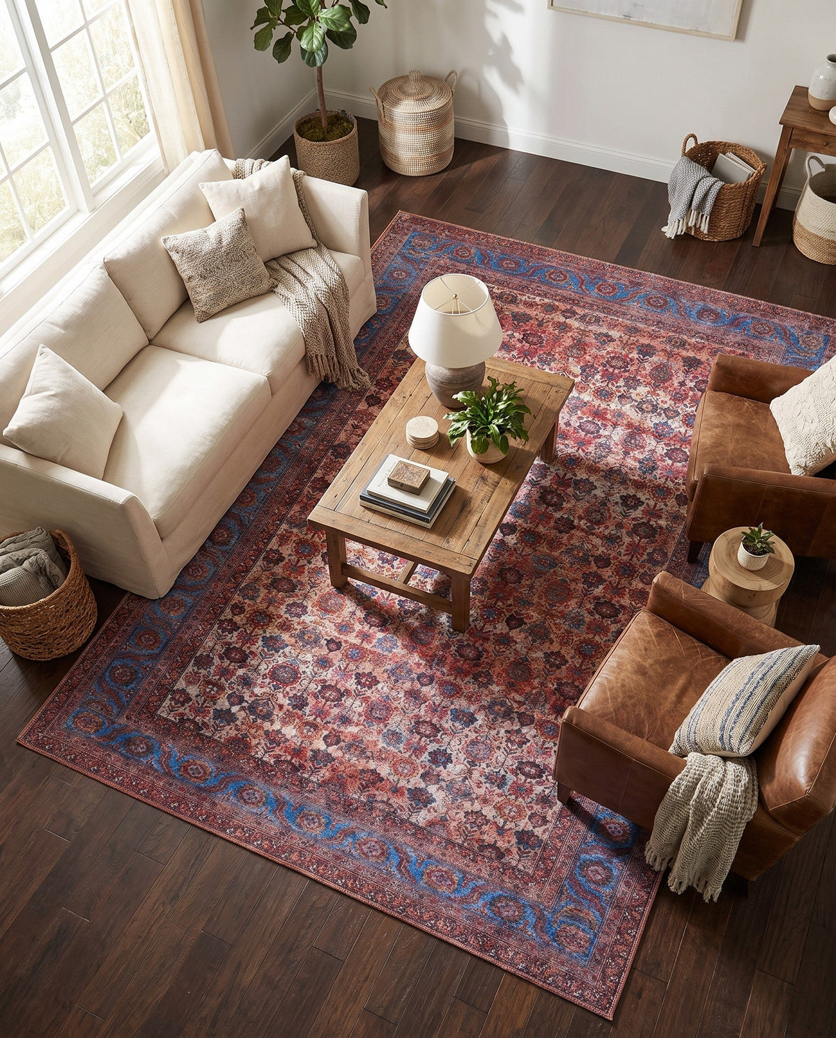 Zahara Oasis Collection Area Rug -  Meknes Rectangle Antique Pink  lifestyle 25