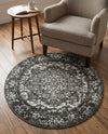 Georgetown Rugs Collection Area Rug - Dupont (Dark Gray) Round Dark Gray  lifestyle 32