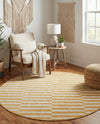 Soho Elegance Collection Area Rug -  Hudson (Yellow) Round Yellow  lifestyle 43