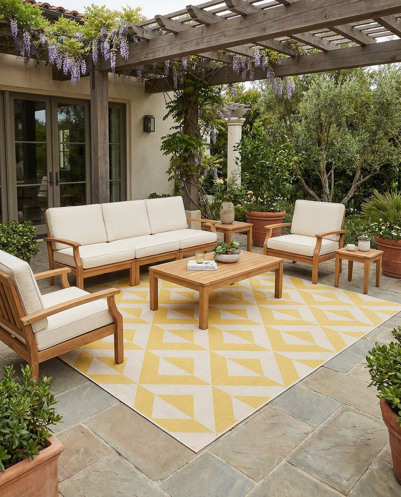 Urban Oasis Rugs Collection Area Rug -  Highrise (Yellow) Square Yellow  lifestyle 44