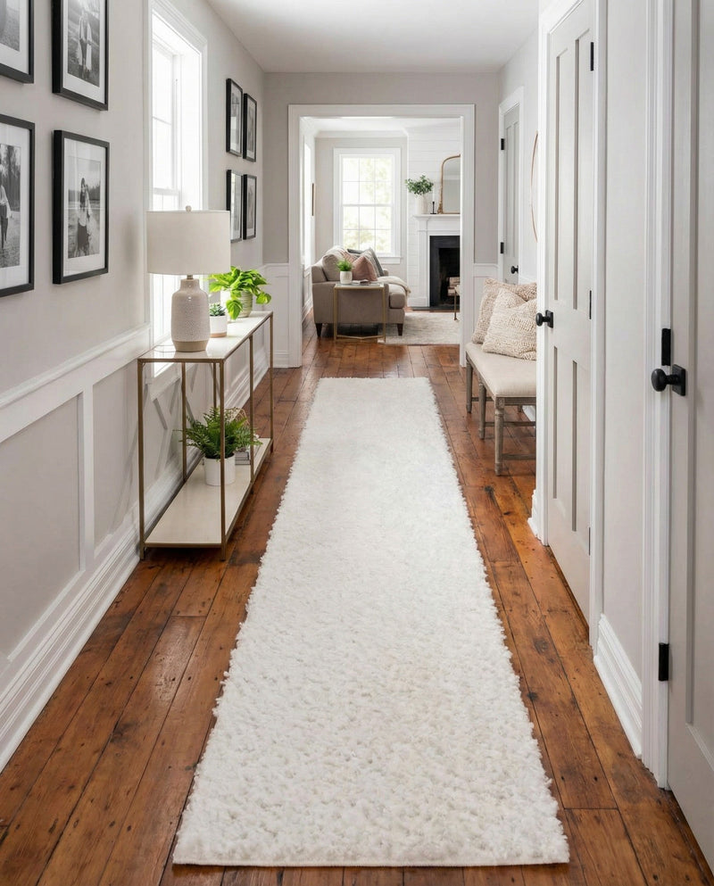 Alpine Plush Collection Area Rug -  Cortina (White) Runner White  lifestyle 47