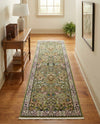 Persian Elegance Collection Area Rug -  Kerman (Green) Runner Green  lifestyle 59