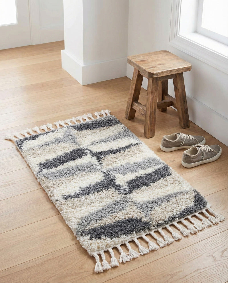 Cozy Cove Shag Collection Area Rug -  Tidewater Rectangle Gray  lifestyle 12