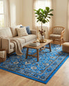 Isfahan Elegance Collection Area Rug - Naghsh-e Jahan (Dark Blue) Rectangle Dark Blue  lifestyle 26