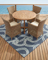 Seaside Haven Rugs Collection Area Rug -  Boardwalk Square Navy Blue  lifestyle 39