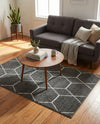 Trellis Mosaic Collection Area Rug - Arborville (Dark Gray) Rectangle Dark Gray  lifestyle 8