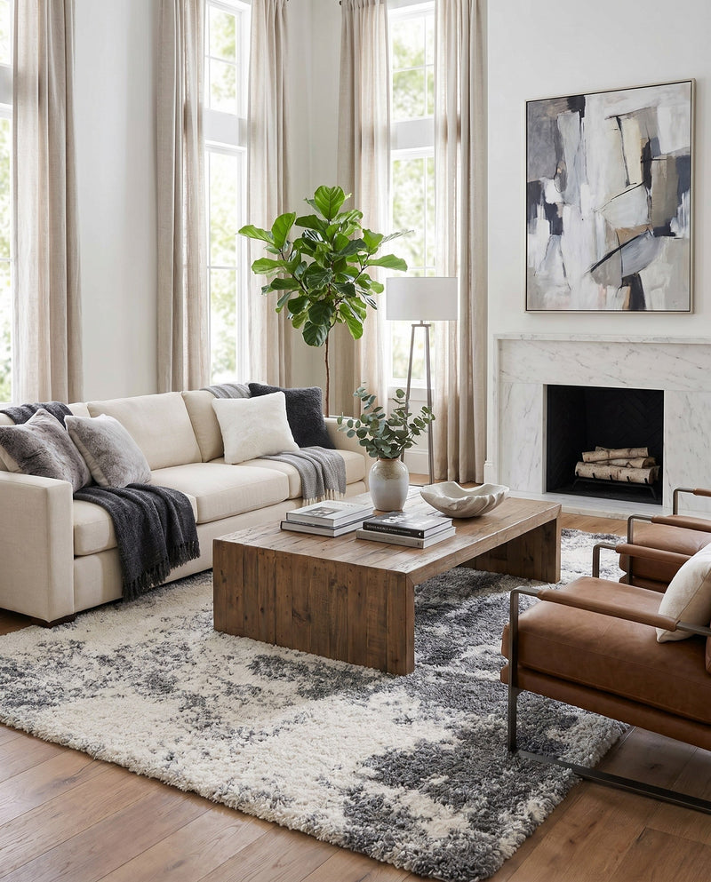 Cozy Haven Shag Collection Area Rug -  Tranquility (Smoke Gray) Rectangle Smoke Gray  lifestyle 16
