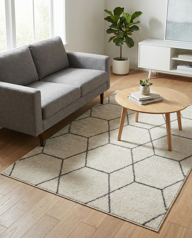 Trellis Mosaic Collection Area Rug - Arborville (Ivory) Rectangle Ivory  lifestyle 13