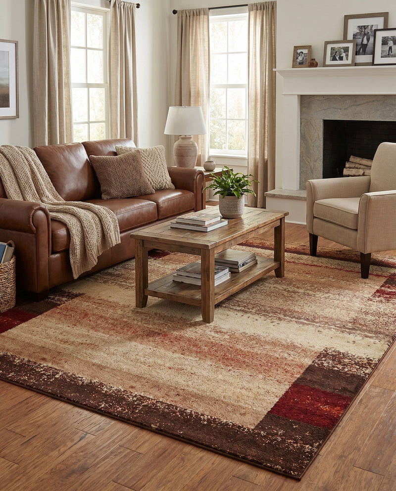 Autumn Meadow Collection Area Rug -  Maplecrest Rectangle Beige  lifestyle 12