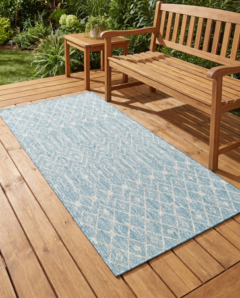 Savannah Pergola Collection Area Rug -  Pergola (Aqua) Rectangle Aqua  lifestyle 23