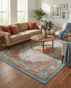 Caribbean Breeze Collection Area Rug -  Floriana Rectangle Light Blue  lifestyle 18
