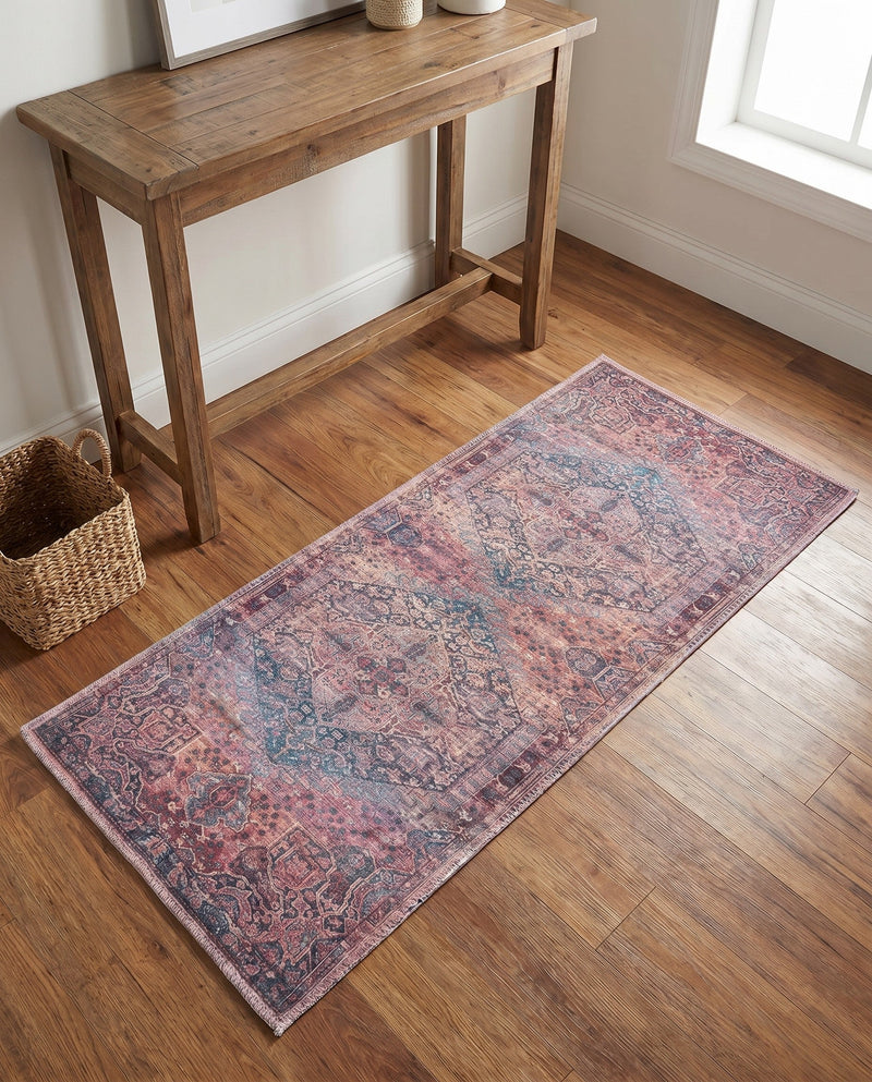 Zahara Oasis Collection Area Rug -  Agadir Runner Antique Rust Red  lifestyle 52