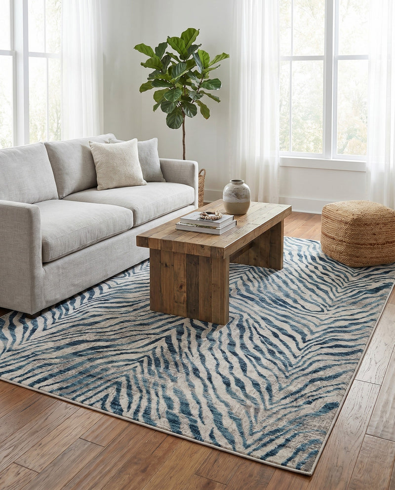Bloomsbury Elegance Collection Area Rug -  Chelsea Rectangle Blue  lifestyle 19