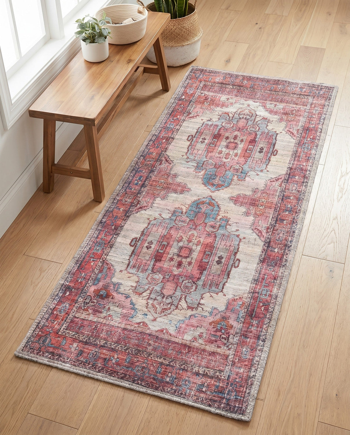 Zahara Oasis Collection Area Rug - Sahara Runner Beige  lifestyle 91