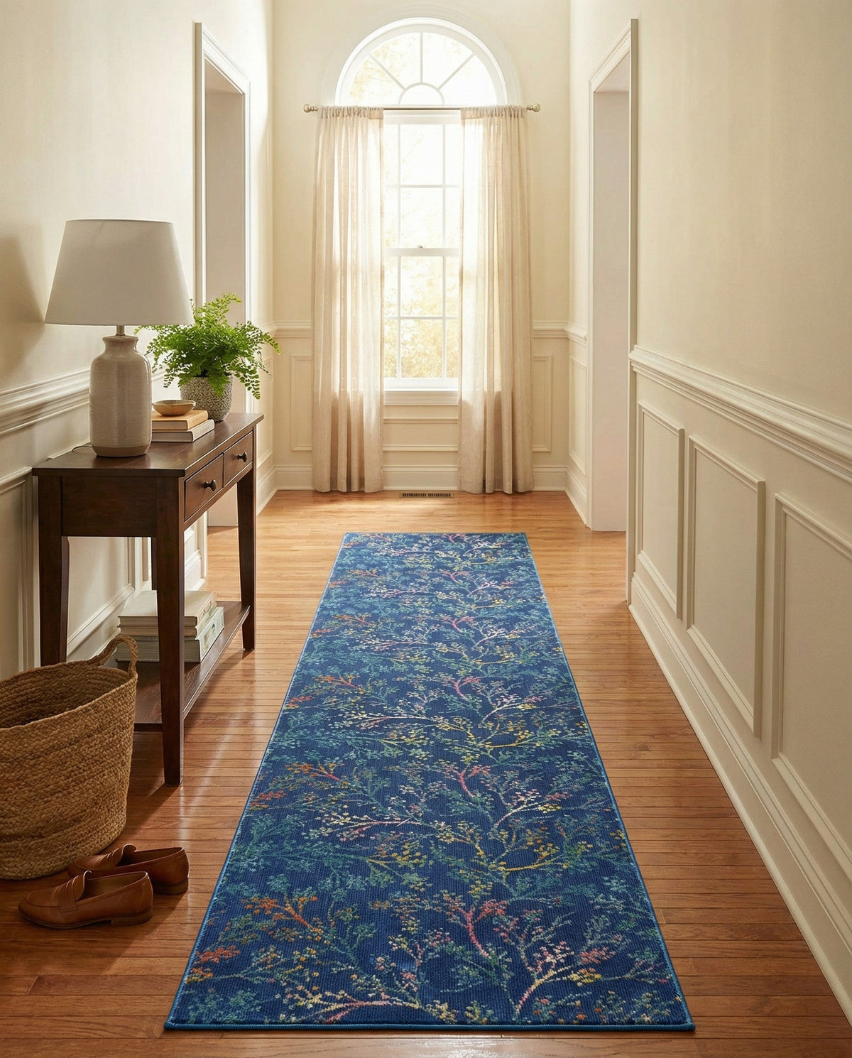 Meadow Breeze Collection Area Rug -  Sunbeam Runner Blue  lifestyle 171