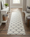 Trellis Mosaic Collection Area Rug -  Pergolatown (Ivory) Runner Ivory  lifestyle 41