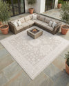 Tribal Terrace Treasures Collection Area Rug -  Incan Isle (Light Gray) Square Light Gray  lifestyle 39