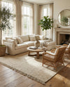 Savannah Jute Collection Area Rug - Seashore Rectangle Ivory  lifestyle 48