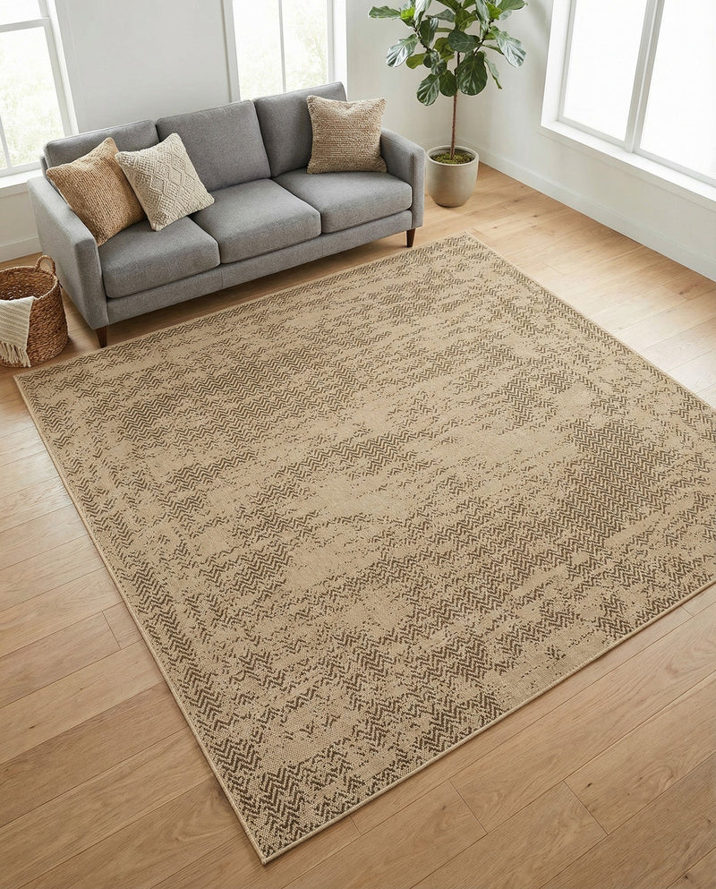 Sahara Sands Collection Area Rug -  Tanis Square Natural  lifestyle 48