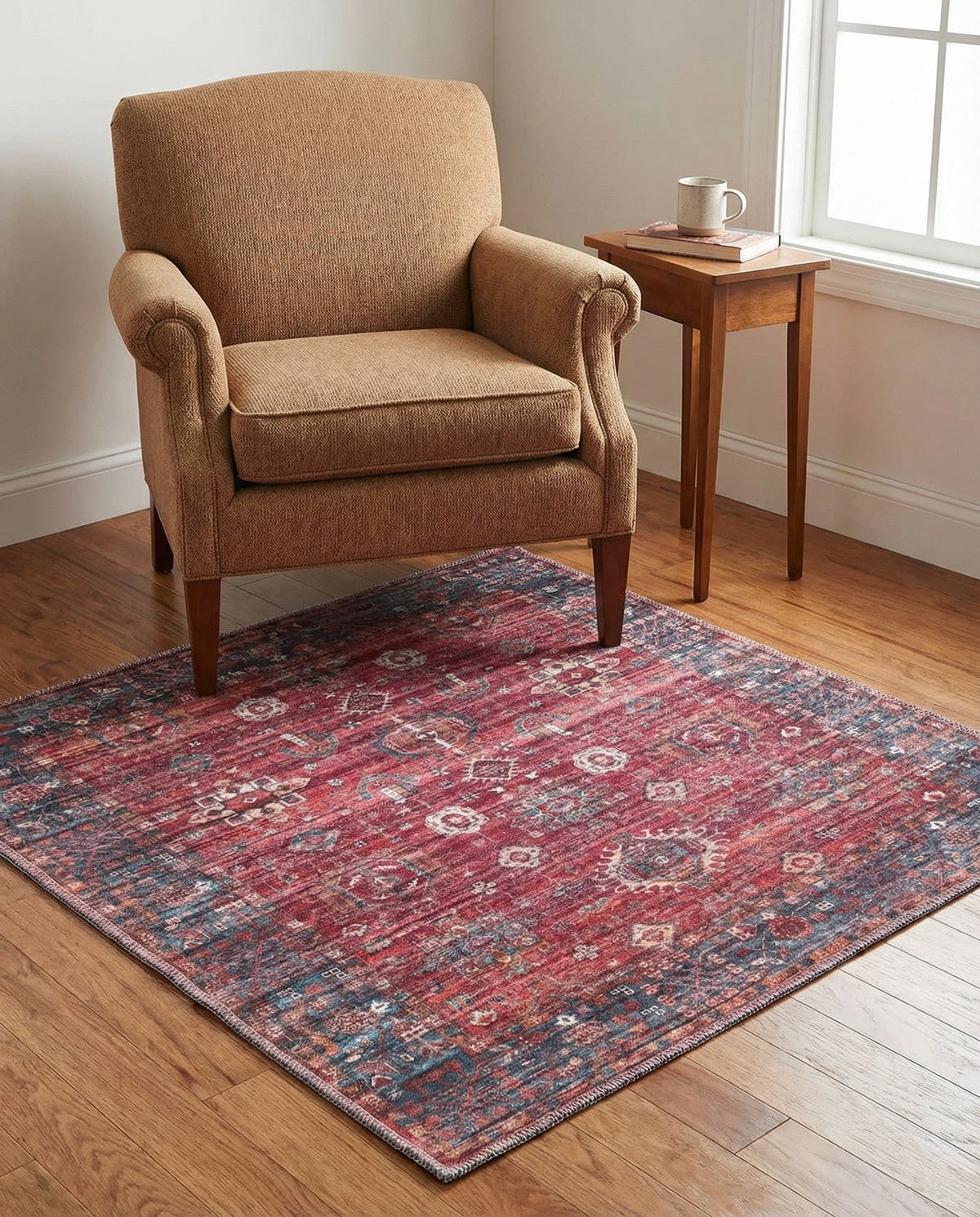 Zahara Oasis Collection Area Rug -  Ouarzazate Square Antique Red  lifestyle 87