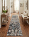 Mediterranean Lattice Collection Area Rug - Santorini (Multi Gray Blue) Runner Multi Gray Blue  lifestyle 91