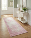Dover Terrace Collection Area Rug - Marina (Pink) Runner Pink  lifestyle 53