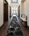 Riviera Elegance Collection Area Rug -  Monaco (Black) Runner Black  lifestyle 62