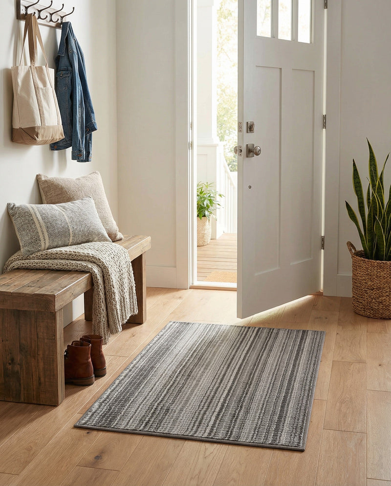 Jewel Oasis Collection Area Rug - Sapphire (Gray) Rectangle Gray  lifestyle 13