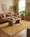 Brighton Terrace Collection Area Rug - Hove (Gold) Rectangle Gold  lifestyle 24