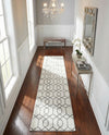 Hollywood Luxe Collection Area Rug - Sunset (White Silver) Runner White Silver  lifestyle 72