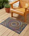Coastal Terrace Collection Area Rug -  Lagoon Rectangle Multi  lifestyle 5