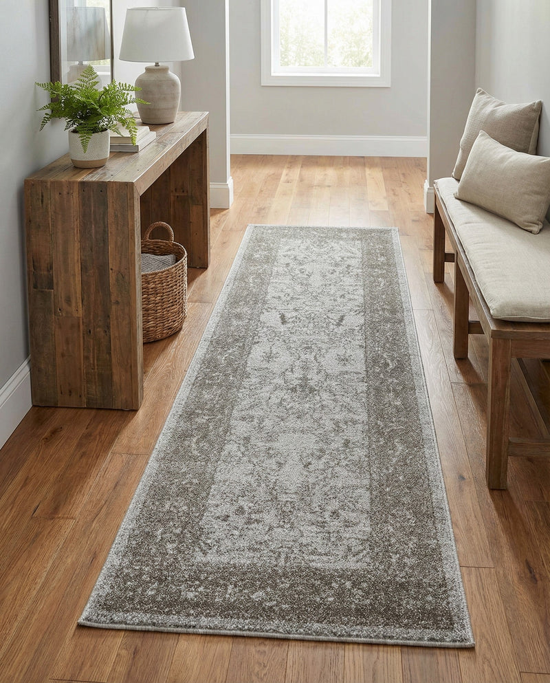 Horizon Collection Area Rug -  Apex (Light Gray) Runner Light Gray  lifestyle 71