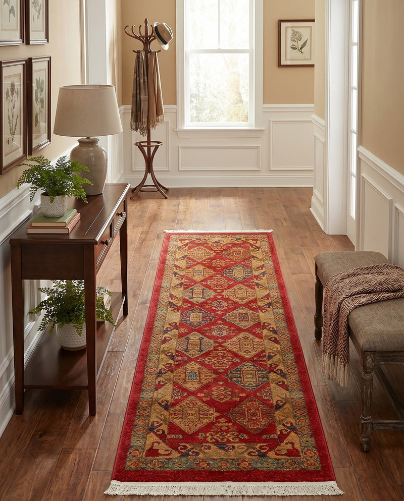Persian Elegance Collection Area Rug -  Kashan Runner Red  lifestyle 17