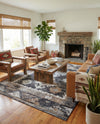 Desert Modern Eco Rug Series Collection Area Rug -  Mojave Rectangle Charcoal Gray  lifestyle 21
